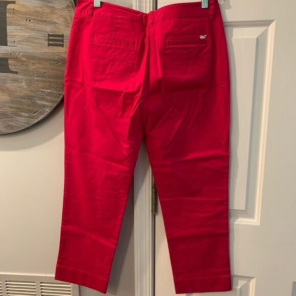 Vineyard Vines Dayboat Capri Raspberry sz 8 NWOT - Picture 3 of 4